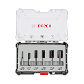 Frezen met rechte schacht 6mm 6st. Bosch 2607017465