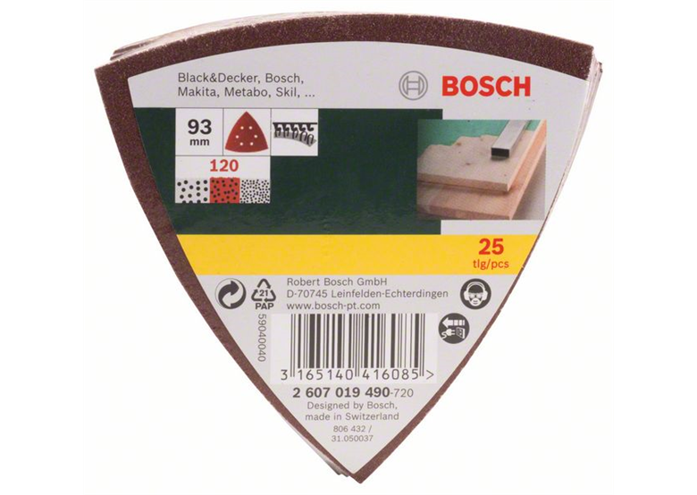 Schuurpapierset delta, K120, 25st. Bosch 2607019490