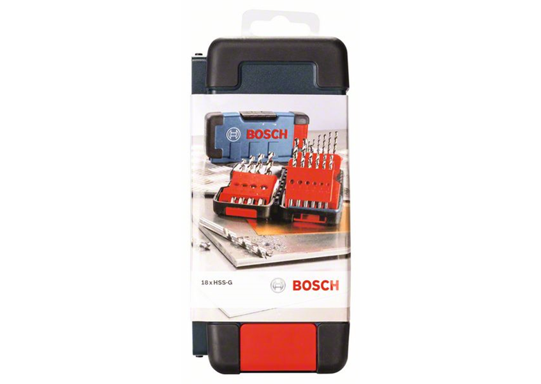 18- delige   metaalborenset  HSS-G Toughbox, DIN 338, 135° Bosch 2607019578