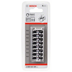 8- delige  schroefbitset   Impact Control Bosch 2608522325