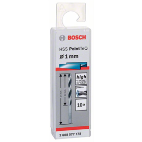 Spiraalboor HSS PointTeQ 1,0mm Bosch 2608577178