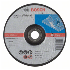 Doorslijpschijf gebogen Standard for Metal Bosch 2608603161