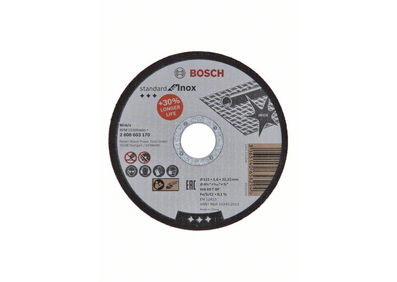 Doorslijpschijf recht Standard for Inox Bosch 2608603170