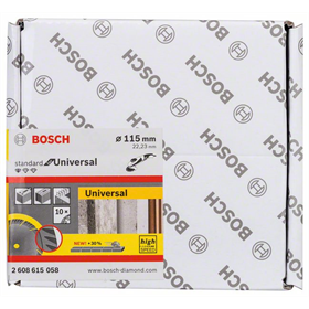 Diamantdoorslijpschijven Standard for Universal 115x22,23mm, 10st. Bosch 2608615058