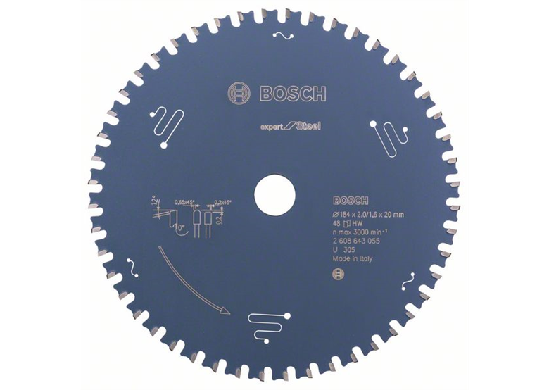 Cirkelzaagblad Expert for Steel 184x20mm T48 Bosch 2608643055