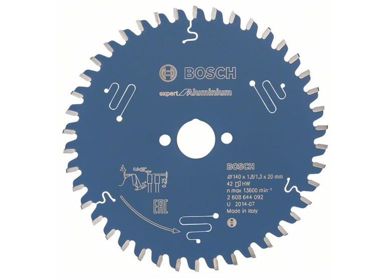 Cirkelzaagblad Expert for Aluminium 140x20mm T42 Bosch 2608644092