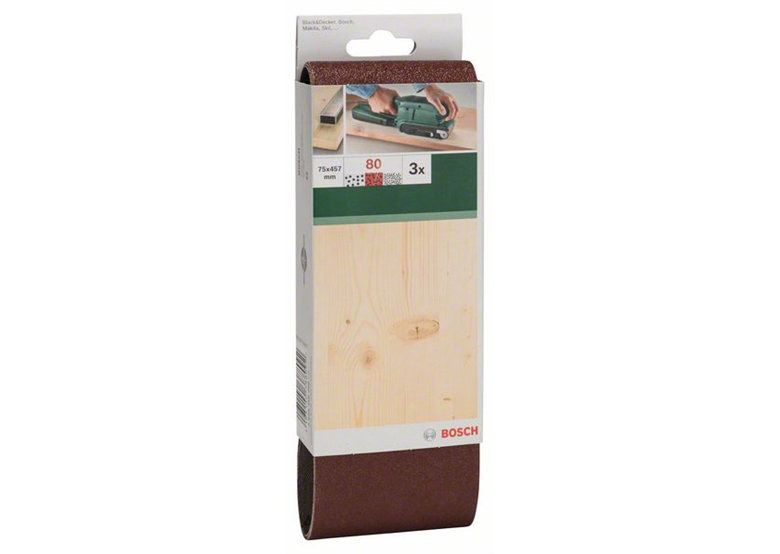 Schuurband 75x457mm, K80, hout Bosch 2609256206