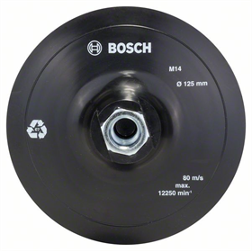 Rubberen schuurschijf voor haakse slijpmachines, klittenbandsysteem, 125mm Bosch 2609256272