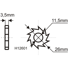 Freesschijf 135mm voor verven, lijmen Dedra H1260