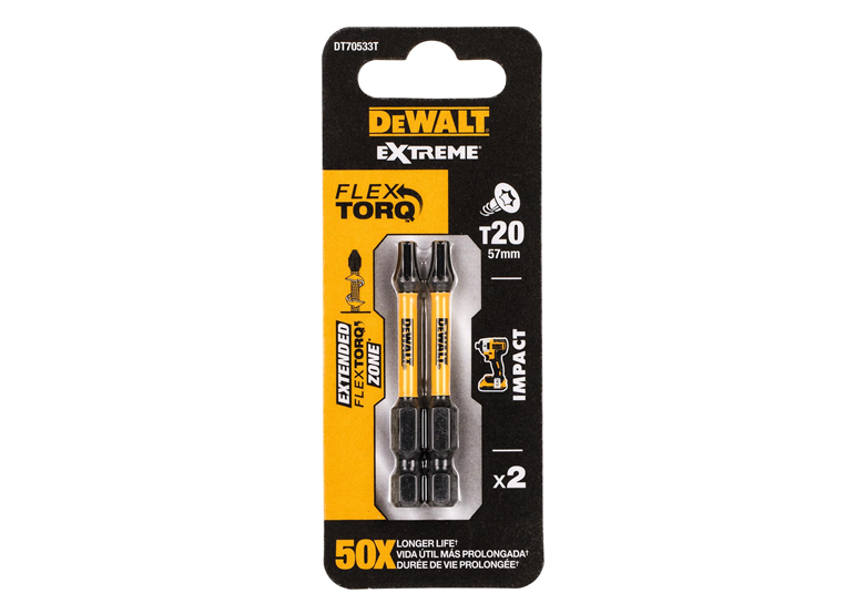 Schroevendraaierbits TORSION - 2st. DeWalt DT70533T