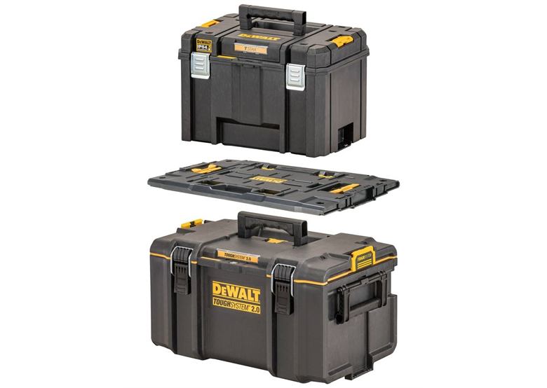 Set van twee dozen met adapter DeWalt TOUGHSYSTEM DWST08017-9