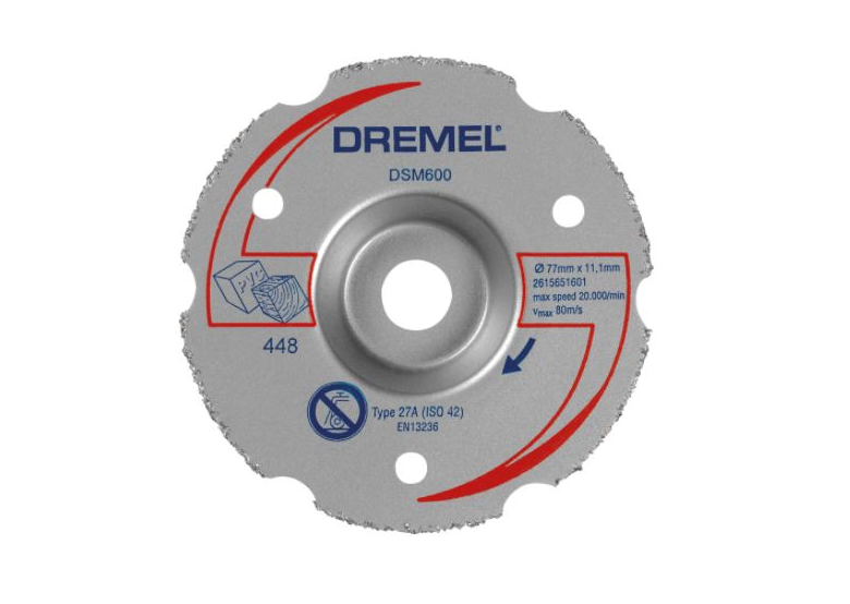 Multifunctionele carbide-verzinksnijschijf 77x11,1mm Dremel DSM600