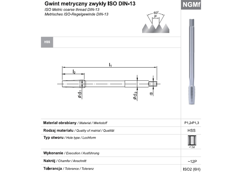 Gwintownik maszynowy do nakrętek Fanar 8737