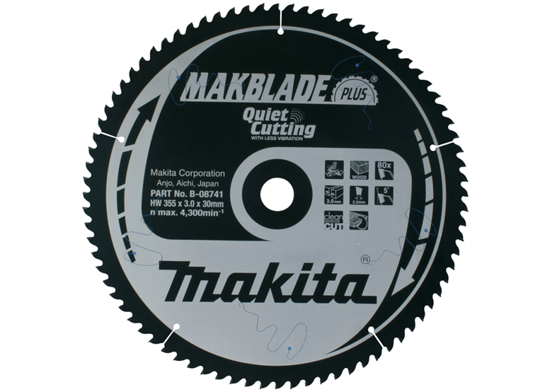 Zaagblad 355x30mm T80 Makita B-08741