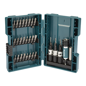 Boren en bitset met verzinkboor, 29 stuks. Makita D-73477