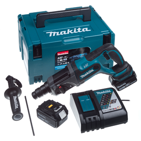 Hamer boor Makita DHR241RTJ 2x5,0Ah MAKPAC 3