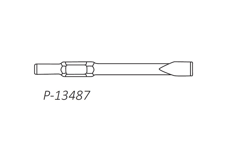 Platte beitel 32 x 400 mm voor hamers uit de HM-serie Makita p-13487