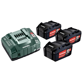 Set 3 accu's 18V Li-Power 5.2Ah met ASC 30-36V-oplader Metabo 685048000