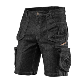 Korte werkbroek DENIM, zwart, maat M Neo 81-273-M