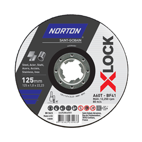 Zaagblad Norton A60T-125x1.0x22.23-T41 NOR-XLock