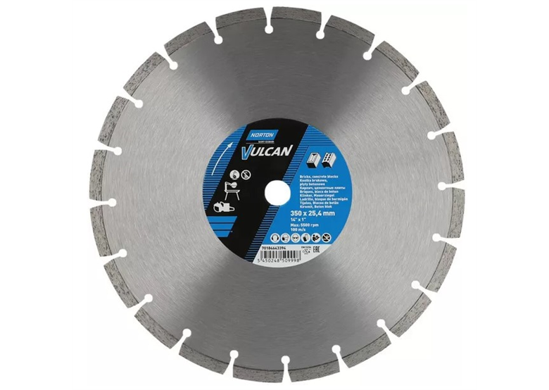 Diamantzaagblad 350x25,4mm Norton Vulcan Universal