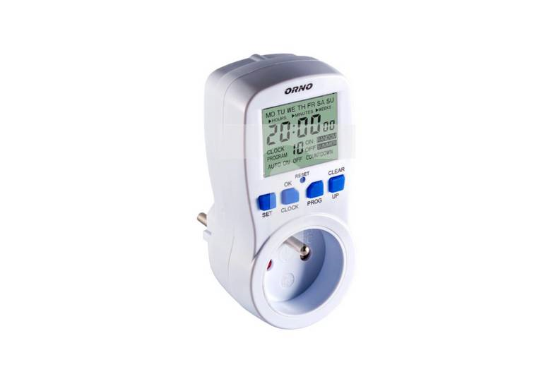 Elektronische timer (contactdoos) 16A z/u wekelijks OR-PRE-409 Orno 142133