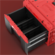 Doos met lade Qbrick System ONE DRAWER 1 TOOLBOX 2.0 Red Ultra HD Custom