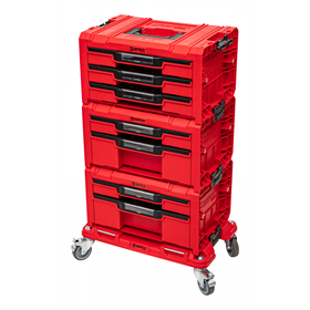 Ladeset op verrijdbaar platform Qbrick System PRO 2.0 DRAWER SET EXPERT RED Ultra HD