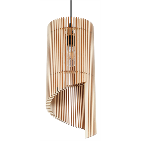 Hanglamp ALEXIA hout Sollux Lighting Peach Puff