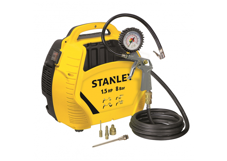 Olievrije compressor  met accessoires Stanley AIR-KIT