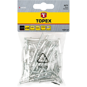 Popnagel aluminium 3,2 mm x 8 mm Topex 43E301